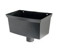 Floplast Cast Iron Effect Universal Gutter Hopper - Pack Of 2, Connects To 68mm Round Or 65mm Square Downpipes