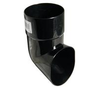 Floplast Deepflow Hi-Cap 80mm Downpipe Shoe Black - Push-Fit Upvc, 84mm Diameter