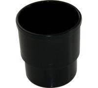 Floplast Deepflow Hi-Cap 80mm Push-Fit Downpipe Socket Black - Bs En 1462, 10-Year Guarantee