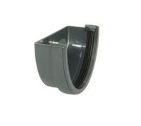 FloPlast Deepflow/Hi-Cap Gutter External Stopend - 115mm x 75mm Anthracite Grey