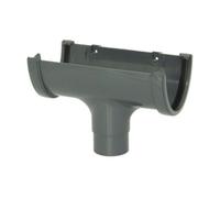 Floplast Deepflow Hi-Cap Running Outlet 115mm X 75mm Anthracite Grey - Push-Fit 68mm