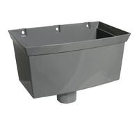 Floplast Grey Square Gutter Hopper, (L)185mm (W)31mm