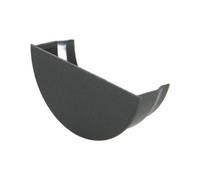 Floplast Half Round Cast Iron Effect Internal Stop End