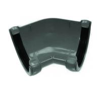 Floplast Half Round Gutter Angle 135 Degree X 112mm Anthracite Grey - Upvc 10-Year Guarantee