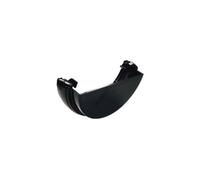 Floplast Half Round Gutter External Stopend 112mm Black Pack Of 2 - Upvc, Clip-On, Waterproof Seal, 10-Year Guarantee