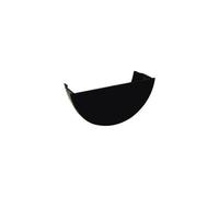 Floplast Half Round Gutter Internal Stopend 112mm Black Pack Of 2 - Upvc, Push-Fit, 10-Year Guarantee