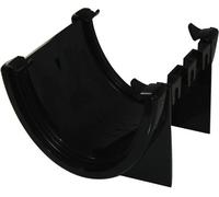 Floplast Hi-Cap Black Half Round Union Bracket (Dia) 115mm