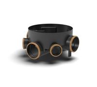 Floplast Inspection Chamber Base 450mm Diameter With 160mm Main Channel And Multiple 160mm/110mm Inlets