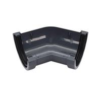 Floplast Miniflo 135 Degree Mini Gutter Angle 76mm Anthracite Grey - Symmetrical Upvc Corner Fitting