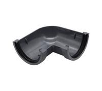 Floplast Miniflo 90 Degree Mini Gutter Angle 76mm Anthracite Grey - Compact Upvc 10-Year Guarantee