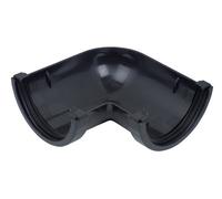 Floplast Miniflo Black Half Round 90° Gutter Angle, (Dia)76mm