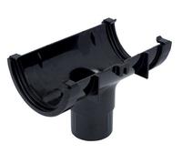 FloPlast Mini Gutter 76mm Black Running Outlet
