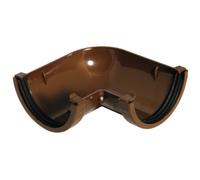 Floplast Miniflo Brown Half Round 90° Gutter Angle, (Dia)76mm