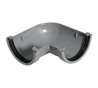 FloPlast Half Round 75mm Gutter 90 Degree Angle Grey