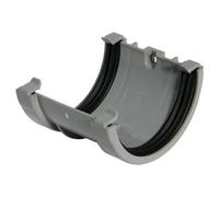 Floplast Miniflo Grey Half Round Union Bracket (Dia) 76mm