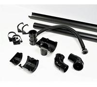 FloPlast Miniflo Half-Shed Water Butt Guttering Pack Black to Suit Standard 8 and 10 Feet Shed