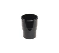 Floplast Miniflo Mini Gutter Downpipe Socket 50mm Black - Pack Of 2