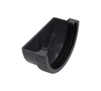Floplast Miniflo Mini Gutter External Stopend 76mm Anthracite Grey - Upvc.