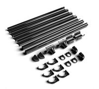 Floplast Miniflo Mini Gutter Shed Pack Apex Roof - 10Ft X 8Ft, Black