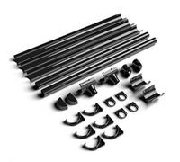 Floplast Miniflo Mini Gutter Shed Pack Apex Roof 8Ft X 6Ft - 76mm X 2M Components In Black