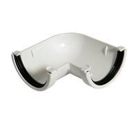 Floplast Miniflo White Half Round 90° Gutter Angle, (Dia)76mm