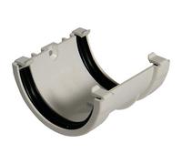 Floplast Miniflo White Half Round Union Bracket (Dia) 76mm