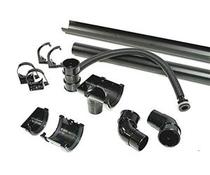 FloPlast MS1 Miniflo Half-Shed Water Butt Guttering Pack Black