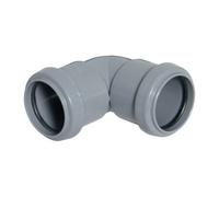 FLOPLAST 32mm Grey Pushfit Waste Pipe Knuckle