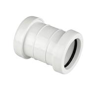 Floplast Push-Fit Waste Coupling 40mm White - Pack Of 2