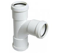FloPlast Push-Fit Waste Equal Tee 40mm White | Home Standard