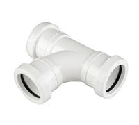 Floplast Push Fit Waste Tee 40mm White - Pack Of 2