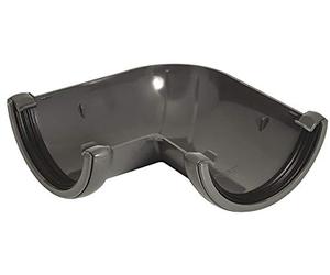 FloPlast RA1A 90° Half-Round Gutter Angle 112mm Anthracite Grey