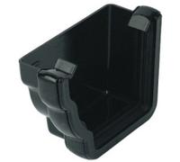 FLOPLAST REN1B Black Stopends - External: Left Hand REN1 for 110mm Niagara Ogee System