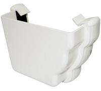 FLOPLAST REN1W White Stopends - External: Left Hand for 110mm Niagara Ogee System