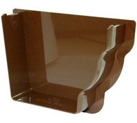 FLOPLAST REN3BR Brown Stopend - Internal L/H REN3 for 110mm Niagara Ogee System