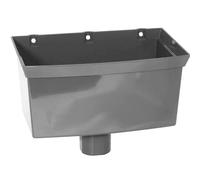 FLOPLAST RHS1A Anthracite 68mm Round or 65mm Square Universal Gutter Hopper- Anthracite