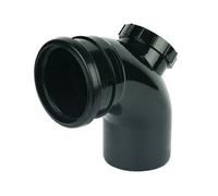 Floplast Ring Seal Access Black Soil Bend, (Dia)110mm X 92.5°
