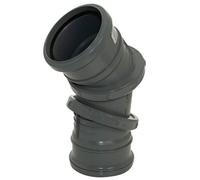 Floplast Ring Seal Adjustable Soil Bend Double Socket 110mm Anthracite Grey - 0 To 90 Degree