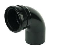 Floplast Ring Seal Black Soil Bend, (Dia)110mm X 92.5°