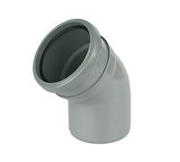 Floplast Ring Seal Grey Soil & Vent Bend, (Dia)110mm X 135°