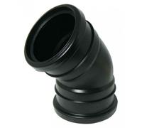 Floplast Ring Seal Soil Bend Double Socket 135 Degree X 110mm Black - Pack Of 2