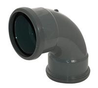 Floplast Ring Seal Soil Bend Double Socket 92.5 Degree X 110mm Anthracite Grey