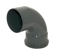 Floplast Ring Seal Soil Bend Single Socket 92.5 Degree X 110mm Anthracite Grey Upvc
