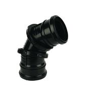 Floplast Ring Seal Soil Black Adjustable Soil Bend, (Dia)110mm X 90°