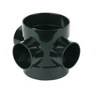 FLOPLAST 110mm Soil Ring Seal Short Boss Pipe - Black