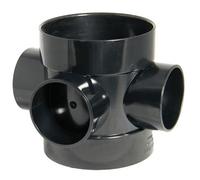 Floplast Ring Seal Soil Black Boss Pipe, (Dia)110mm (L)164mm