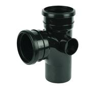 Floplast Ring Seal Soil Black Soil Branch, (Dia) 110mm (L) 165mm X 92.5°