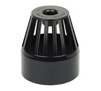 Floplast Ring Seal Soil Black Solvent Weld Vent Terminal, (Dia)110mm