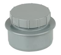 FLOPLAST 110mm Soil Screwed Access Cap - Grey
