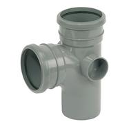 Floplast Ring Seal Soil Grey Soil & Vent Branch, (Dia) 110mm (L) 165mm X 92.5°